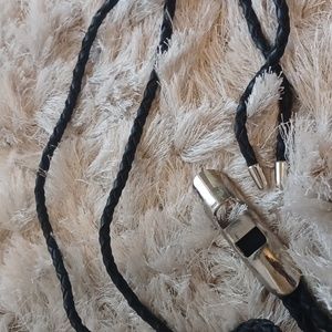 Lady Captiva Large Black Leather Belt